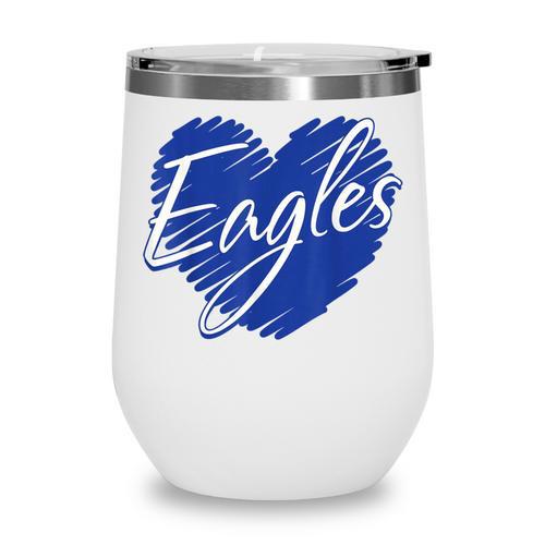 Eagles Heart Back To School Spirit B Wine Tumbler - Savourry