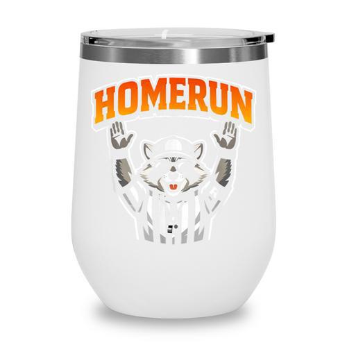 Football Referee Touchdown Baseball Homerun Raccoon Wine Tumbler - Sportilla