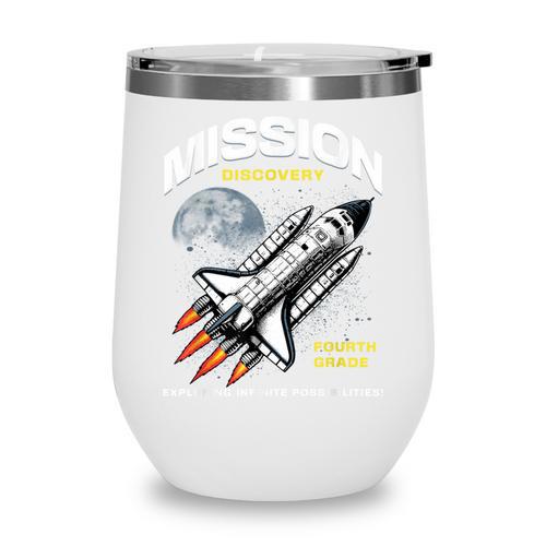 Fourth Grade Back To School Space Rocket Astronaut Wine Tumbler - Savourry
