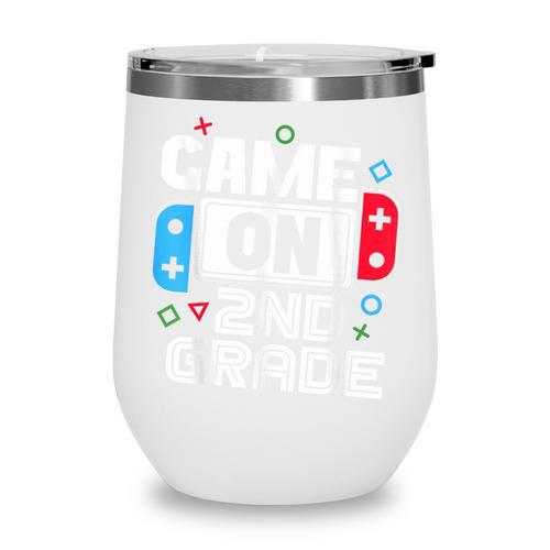 Gamer Back To School Game 2nd Grade Kids Boys Wine Tumbler - Savourry