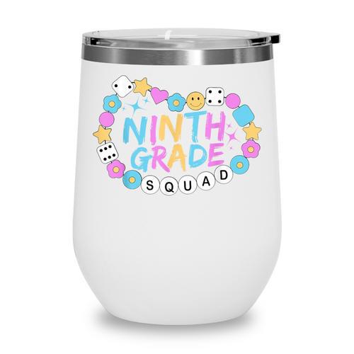 Girls 9th Grade Vibes Back To School Ninth Grade Wine Tumbler - Savourry