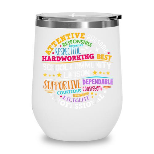Groovy School Community Liaison Back To School Appreciation Wine Tumbler - Savourry