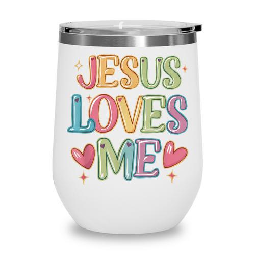 Jesus Loves Me Christian Kids Back To School Wine Tumbler - Savourry