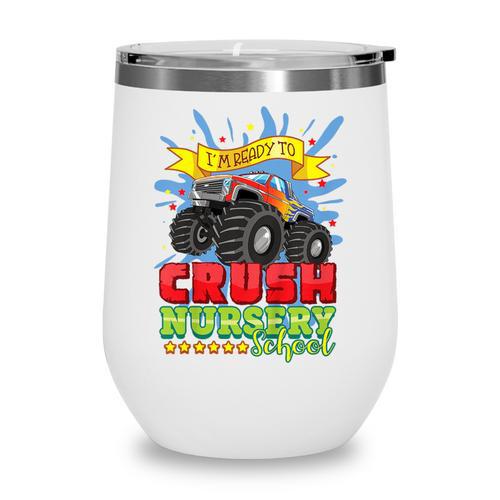 Kids Back To School Monster Truck Nursery Ready Crush First Day Wine Tumbler - Savourry