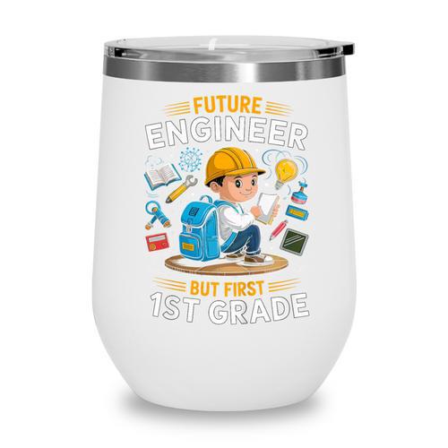 Kids Future Engineer 1st Grade Student Back To School Boys Kid Wine Tumbler - Savourry