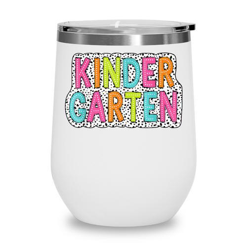 Kindergarten Dalmatian Dots Dream Team Back To School Wine Tumbler - Savourry