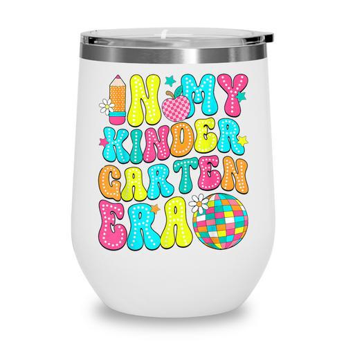 In My Kindergarten Era Groovy Back To School Wine Tumbler - Savourry