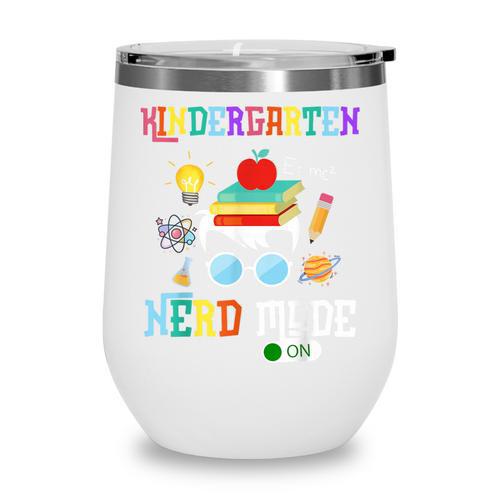 Kindergarten Nerd Mode On Back To School Science Kids Boys Wine Tumbler - Savourry