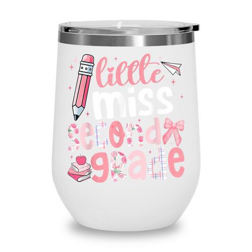Little Miss Second Grade Back To School 2nd Grader Student Wine Tumbler - Savourry