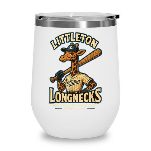 Littleton Longnecks Retro Minor League Baseball Wine Tumbler - Sportilla