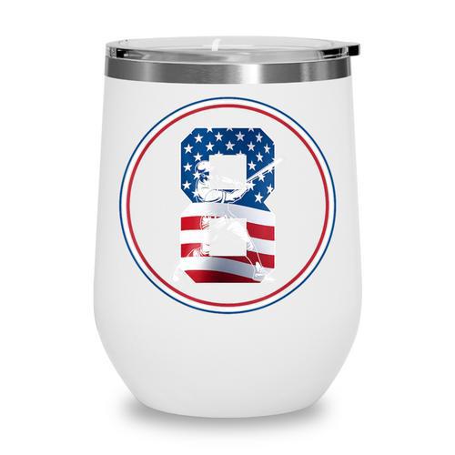 Number 8 Years Baseball 8TH Birthday Wine Tumbler - Sportilla