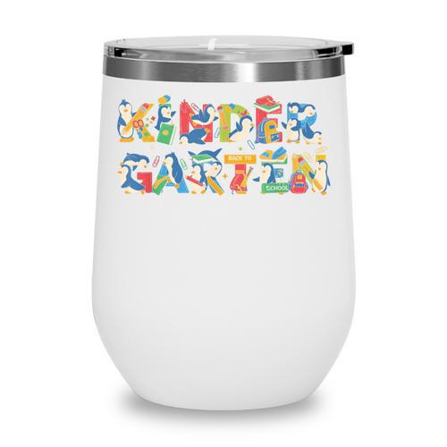 Penguin Kindergarten Back To School Kids Boys Girls Wine Tumbler - Savourry