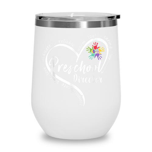 Preschool Director Assistant Back To School Daycare Thank Wine Tumbler - Savourry