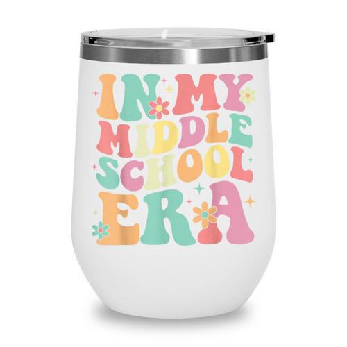Retro Groovy In My Middle School Era Back To School Wine Tumbler - Savourry