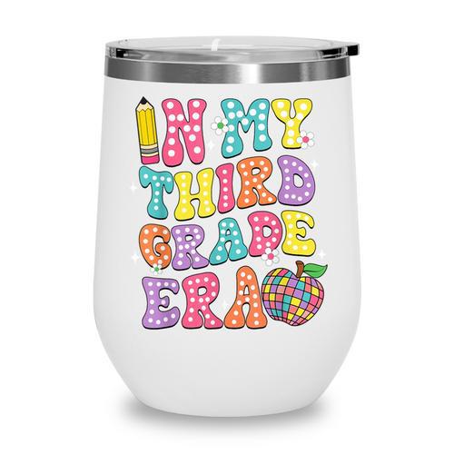 Retro Groovy In My Third Grade Era First Day Back To School Wine Tumbler - Savourry