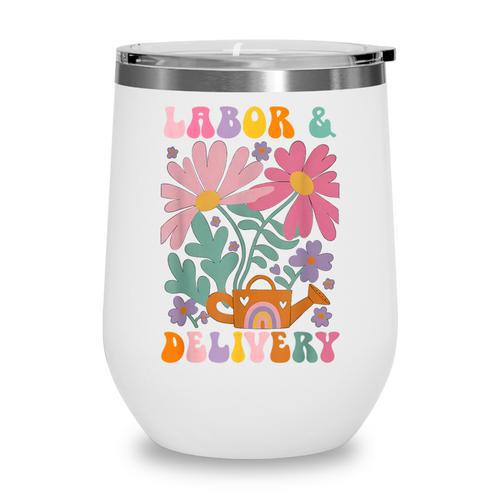 Retro Labor And Delivery Nurse Back To School Men Women Wine Tumbler - Savourry