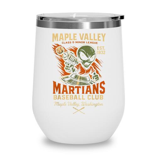 Retro Minor League Maple Valley Martians Baseball Club Wine Tumbler - Sportilla