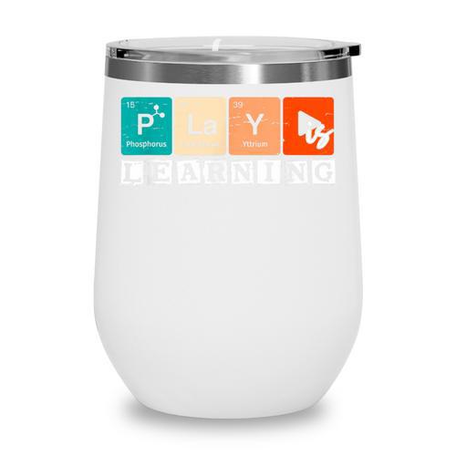 Retro Play Is Learning Back To School First Day Of School Wine Tumbler - Savourry