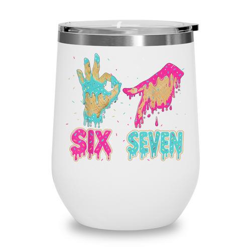 Six Seven 67 Meme Ice Cream Drip Baseball For Boy Kids Wine Tumbler - Sportilla