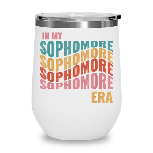 In My Sophomore Era High School 10th Grade Back To School Wine Tumbler - Savourry