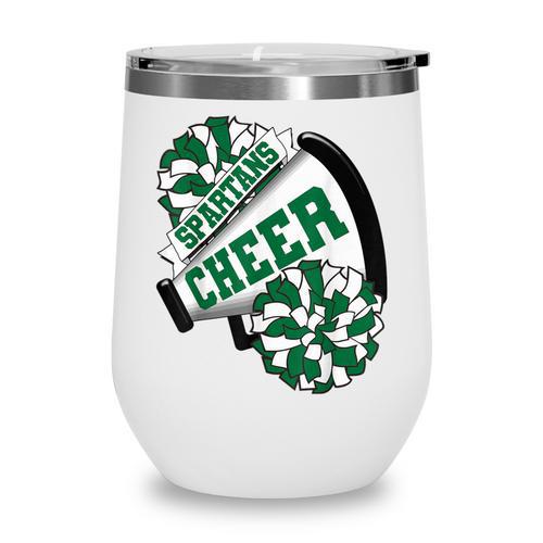 Spartans Cheer Back To School Cheerleading Spirit G Wine Tumbler - Savourry