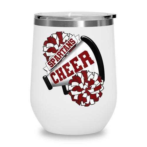 Spartans Cheer Back To School Cheerleading Spirit M Wine Tumbler - Savourry