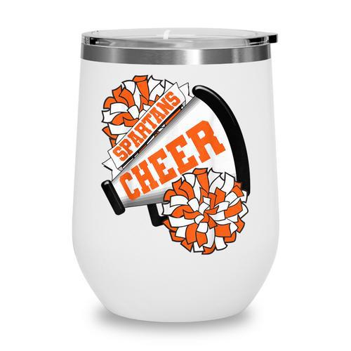 Spartans Cheer Back To School Cheerleading Spirit O Wine Tumbler - Savourry