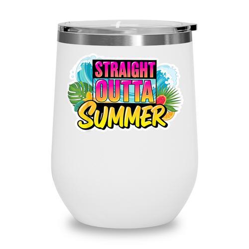 Straight Outta Summer Back To School First Day Fall Autumn Wine Tumbler - Savourry