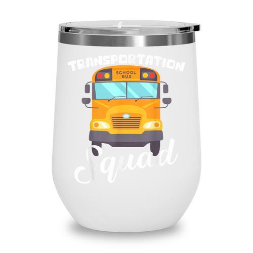 Transportation Squad Back To School Bus Driver Monitor Aide Wine Tumbler - Savourry