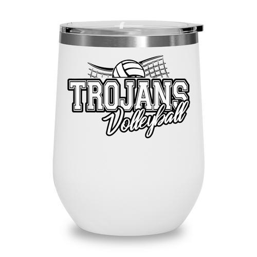 Trojan Volleyball Back To School Spirit Wine Tumbler - Savourry