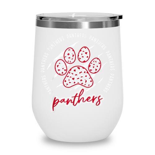 Vintage Panthers School Sports Name Spirit Back To School Wine Tumbler - Savourry