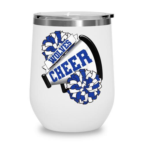Wolves Cheer Back To School Cheerleading Spirit B Wine Tumbler - Savourry