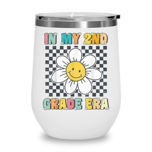 In My 2nd Grade Era Retro Groovy Second Grade Back To School Wine Tumbler - Savourry