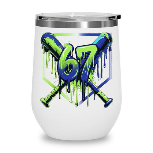 67 Baseball Drip Effect Urban Tee Style 6-7 Meme Graphic Premium Tri-Blend Wine Tumbler - Sportilla