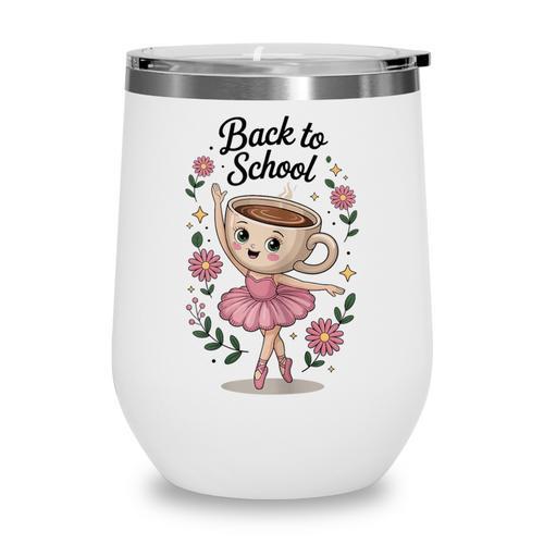 Ballerina Cappuccina Girls Italian Brainrot Back To School Wine Tumbler - Savourry
