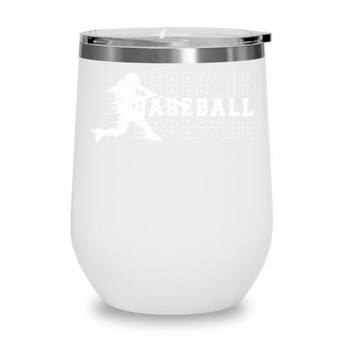 Baseball Batter Team Sport Player Coach Family Friends Fans Wine Tumbler - Sportilla