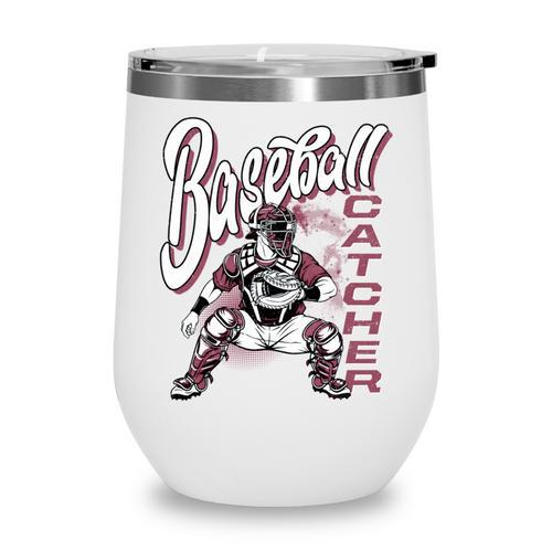 Baseball Catcher Gear Home Plate Wine Tumbler - Sportilla