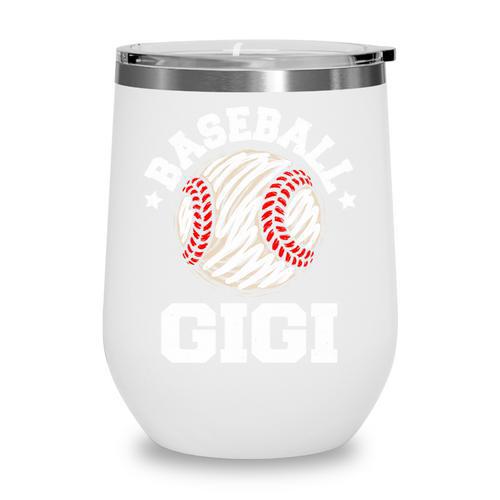 Baseball Gigi Distressed Vintage Grandma Game Day Wine Tumbler - Sportilla