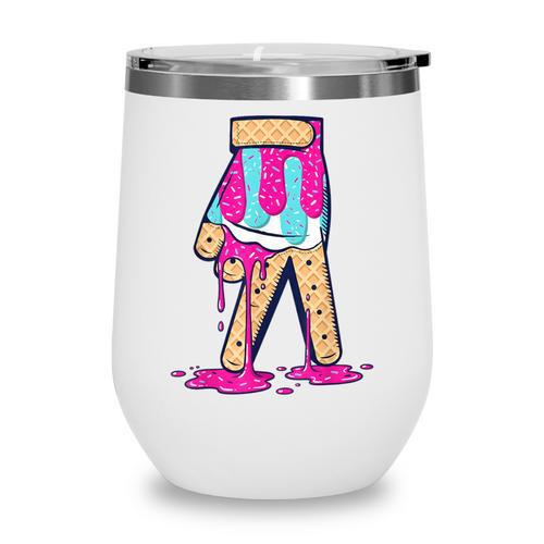 Baseball Ice Cream Drip Boys Glove Sprinkles Baseball Lover Wine Tumbler - Sportilla