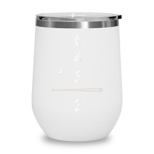 Baseball Math 6 4 3 2 Double Play Cute Softball Game Premium Tri-Blend Wine Tumbler - Sportilla