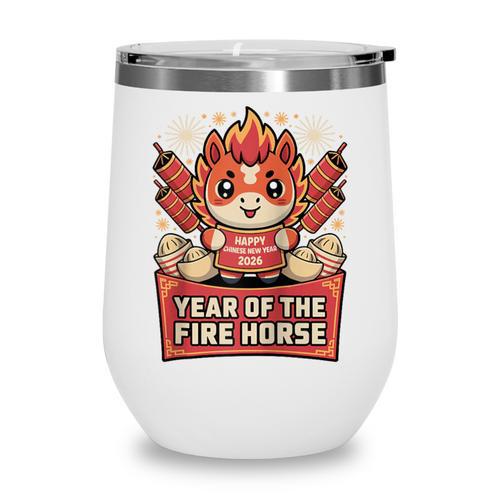 Chinese New Year 2026 Fire Horse Celebration Raglan Baseball Tee Wine Tumbler - Sportilla