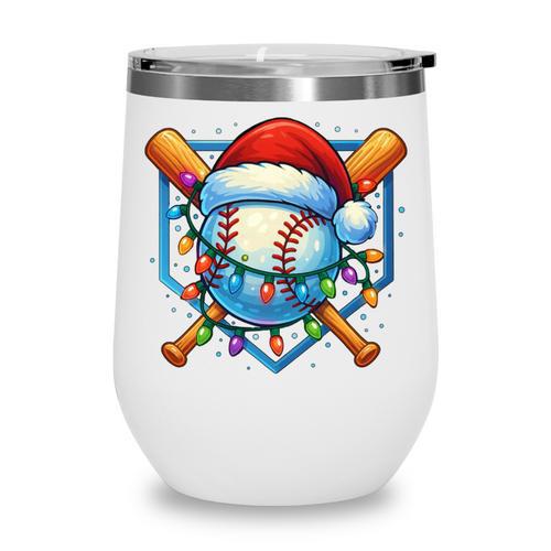 Christmas Baseball Drip For Boys Kids Ice Cream Drip Wine Tumbler - Sportilla