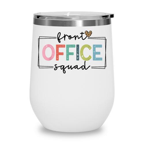 Cute Front Office Squad Secretary Admin Back To School Women Wine Tumbler - Savourry
