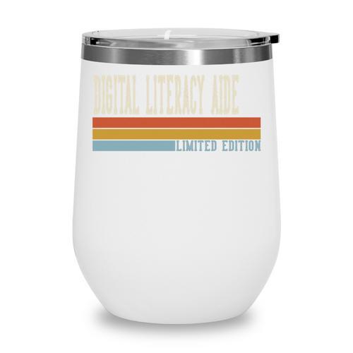 Digital Literacy Aide Week Retro Vintage Back To School Day Premium Tri-Blend Wine Tumbler - Savourry