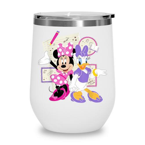 Disney Minnie & Daisy Back To School Best Friends BFFs Wine Tumbler - Savourry