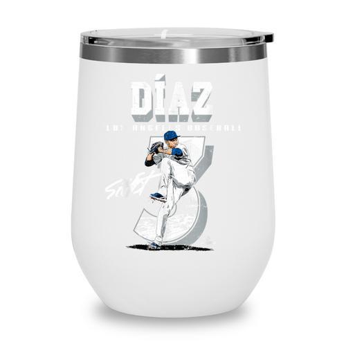 Edwin Diaz Los Angeles D Baseball Players MLBEDD201M Wine Tumbler - Sportilla