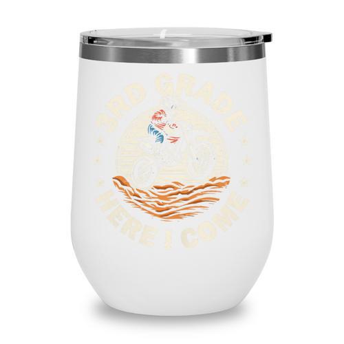 Kids Back To School 3rd Grade Here I Come Motocross Dirt Bike Performance Wine Tumbler - Savourry