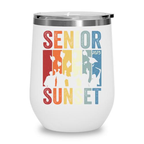 Last First Day Senior Sunset Class Of 2025 Back To School Performance Wine Tumbler - Savourry