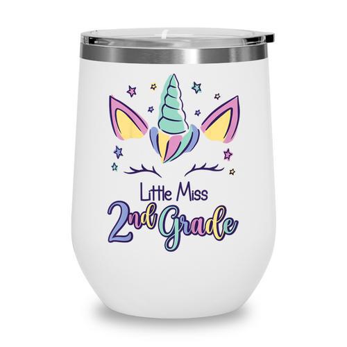 Little Miss Second Grade 2025 2nd Grade Back To School Wine Tumbler - Savourry
