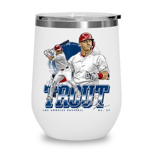 Mike Trout Los Angeles A MLB Baseball Players MLBMTR302N Wine Tumbler - Sportilla